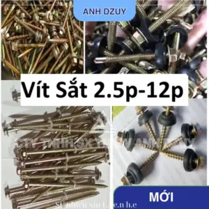 Vít Bắn Sắt Đầu Lục Giác Nhiều Kích Thước Từ 2.5-12p, Vít Bắn Tôn Sắt Các Loại