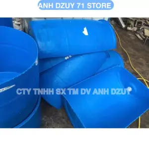 Thùng Phi 220L Cắt Đôi Trồng Cây Sân Thượng Có Khoan Lỗ Thoát Nước Dày Dặn