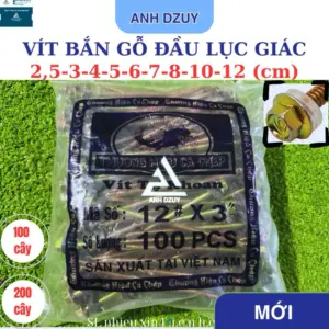 VÍT BẮN TÔN GỖ ĐẦU LỤC GIÁC TỪ 2.5 - 10 Phân