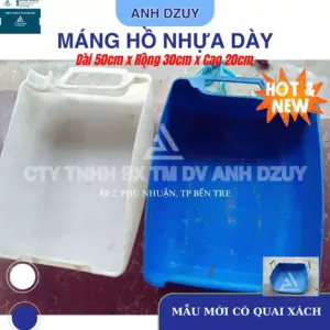 Máng hồ, thùng cắt dôi-Dùng cho thợ hồ, chậu nước cho gà vịt-Dày, dẻo, bền