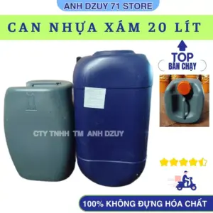 Can Nhựa 20 Lít Màu Xám, Màu Tím HDPE Dày Dặn Sạch Làm Phao Bè Nhà Nổi Đựng Nước Có Nắp Vặn Kín