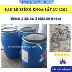 Đai Kiềng Khóa Sắt Chốt Gài Thùng Phi Nhựa 120L 160L Cứng Bền Vòng Kim Loại Cố Định Nắp Chống Rò Rỉ